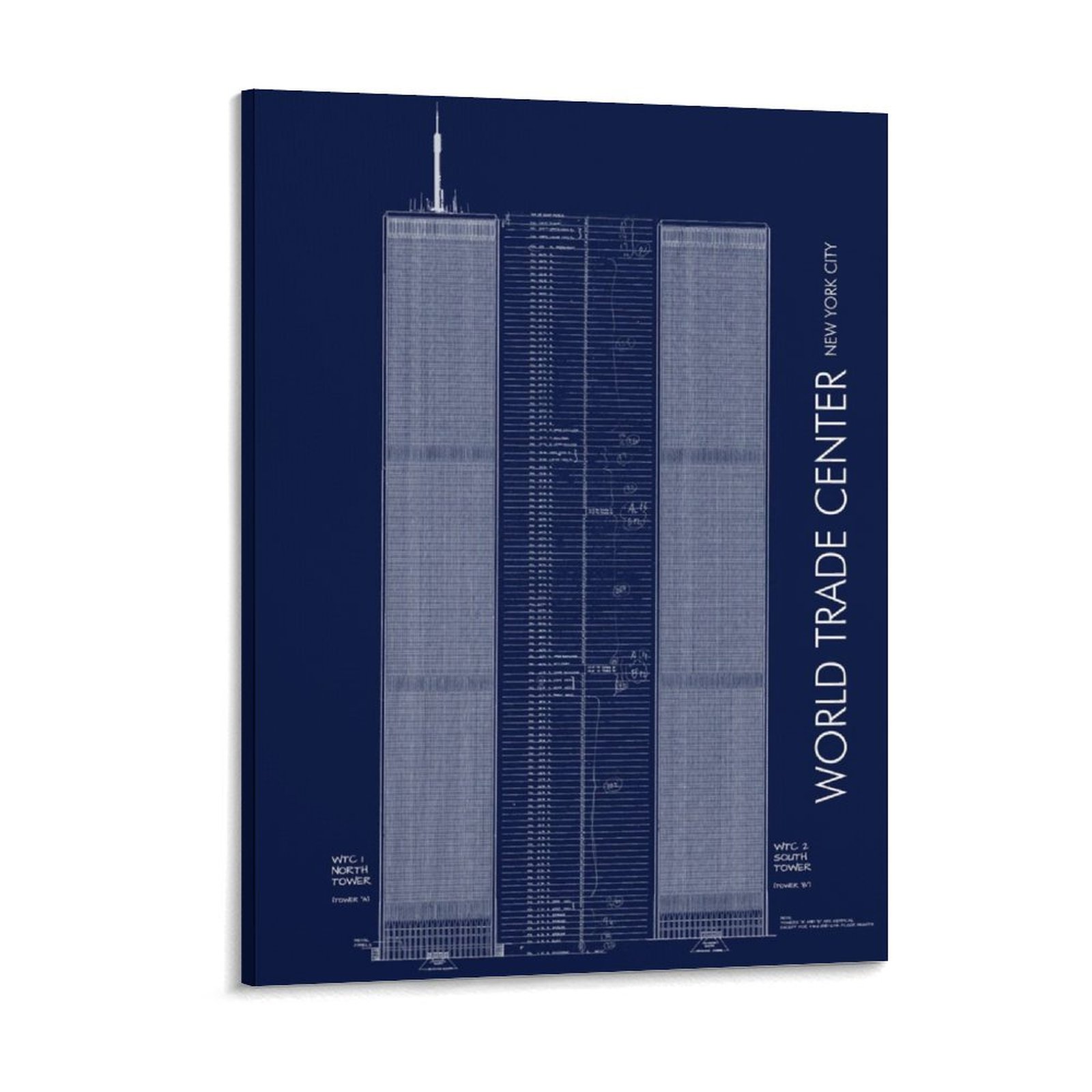Wall Texture Spray - World Trade Center Tech Canvas Painting